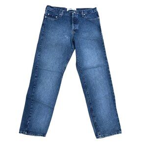 EXPRESS BLEUS Euro Button Jeans 13/14 R Women's Blue Denim Button Fly Boot Cut